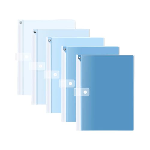 Dokumentenmappe, transparent, wasserabweisend, Dokumentenmappe, Testpapier, Organizer mit langer Klemme, hält 50 Blatt, Lehrer-Organisationsmappe, 5 Stück von ERRORY
