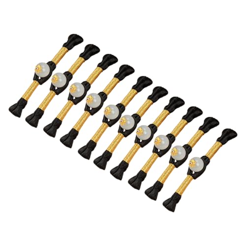 ERRORY 10 Stück traditionelle chinesische Knoten, Frösche, Knopfverschluss, handgefertigte Stoffverschlüsse für den täglichen Gebrauch ERRORY 10 Stück traditionelle chinesische Knoten, Frösche, Knopfverschluss, handgefertigte Stoffverschlüsse für den täglichen Gebrauch von ERRORY