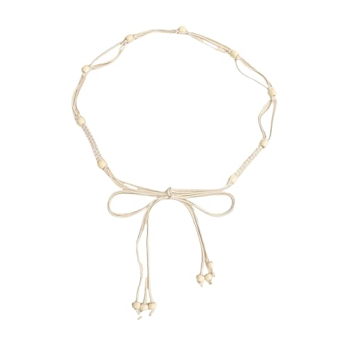 ERRORY Geflochtener Taillengürtel Dekorative Taillenkette für Frauen Verstellbarer Baumwollfadengürtel mit Holzperlen ERRORY Geflochtener Taillengürtel Dekorative Taillenkette für Frauen Verstellbarer Baumwollfadengürtel mit Holzperlen von ERRORY