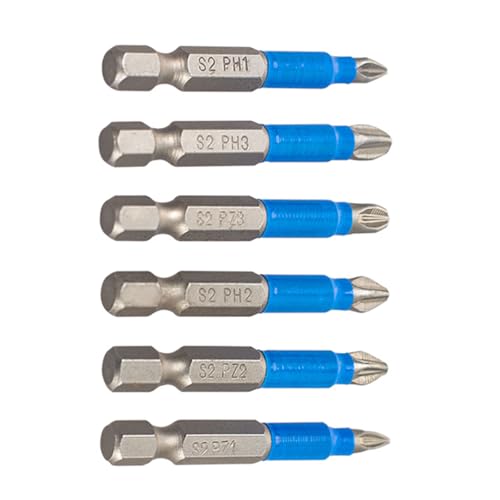 ERRORY Magnetischer Schraubendreher-Bit-Set, 6,35 mm Sechskantschaft, lang, rutschfest, Kreuzkopf, Schlitzspitze, magnetischer Schraubendreher-Bit ERRORY Magnetischer Schraubendreher-Bit-Set, 6,35 mm Sechskantschaft, lang, rutschfest, Kreuzkopf, Schlitzspitze, magnetischer Schraubendreher-Bit von ERRORY