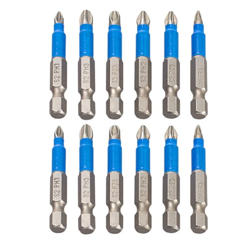 ERRORY Magnetischer Schraubendreher-Bit-Set, 6,35 mm Sechskantschaft, lang, rutschfest, Kreuzkopf, Schlitzspitze, magnetischer Schraubendreher-Bit ERRORY Magnetischer Schraubendreher-Bit-Set, 6,35 mm Sechskantschaft, lang, rutschfest, Kreuzkopf, Schlitzspitze, magnetischer Schraubendreher-Bit von ERRORY