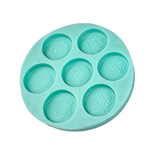 Epoxidharz-Form, sieben Chakren, runde Silikon-Schmuckherstellung, Werkzeuge, runde Formen von ERRORY