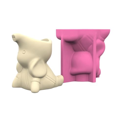 Epoxidharz-Silikon-Vasen-Formen, Cartoon-Tierform, Blumentöpfe, Form für Handarbeit, Vase, Stifthalter, handgefertigt, Epoxidharz, Bastelform von ERRORY