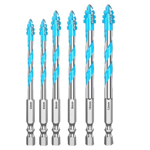 Exzenterbohrer-Set, vierkantige Wellenschliffbohrer, hohe Härte, abgeschrägte Spitze, gezackte Bits für Ziegelholz, hohe Härte, Exzenterbohrer Exzenterbohrer-Set, vierkantige Wellenschliffbohrer, hohe Härte, abgeschrägte Spitze, gezackte Bits für Ziegelholz, hohe Härte, Exzenterbohrer von ERRORY