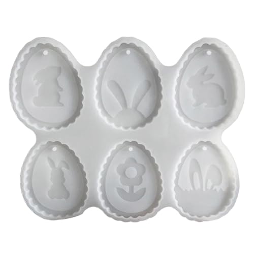 Flexible Silikonform für Kaninchen, Eier, handgefertigt, Basteln, Ostern, Epoxidharz, Anhänger, Schmuckzubehör, Bastelbedarf von ERRORY