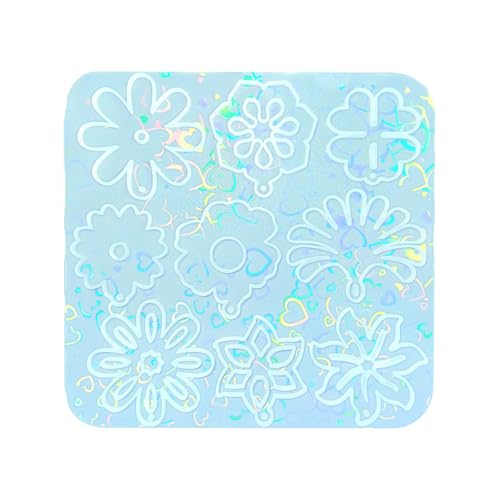 Holografische Harzform aus lebensmittelechtem Silikon, zum Basteln, funkelnde Epoxidharzform, für Ohrringe, Anhänger und Heimdekorationen, Silikon-Blumen-Harzform Holografische Harzform aus lebensmittelechtem Silikon, zum Basteln, funkelnde Epoxidharzform, für Ohrringe, Anhänger und Heimdekorationen, Silikon-Blumen-Harzform von ERRORY