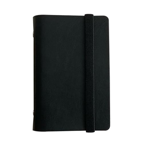 Leder 5 Ringe Binder mit Innentasche Elastischer Stiftschlitz Nachfüllbar 5 Loch Budget Binder für Notizbuch Nachfüllpapier Pastell Lila Journal von ERRORY