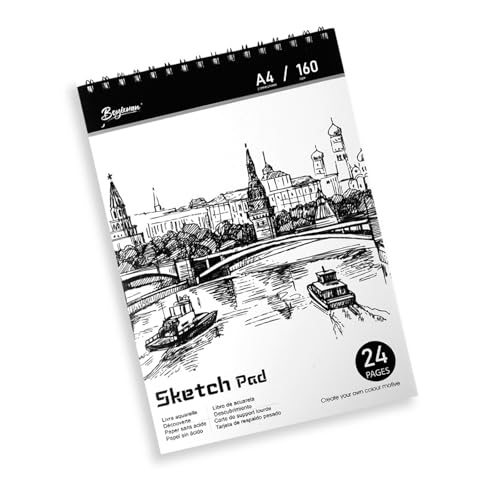 Mehrzweck-Skizzenbuch, 24 Seiten, 160 g/m², Papier, Künstler-Skizzenbuch, Zeichenblock zum Skizzieren, Kunst, Illustrationen, Kunst-Notizbuch von ERRORY