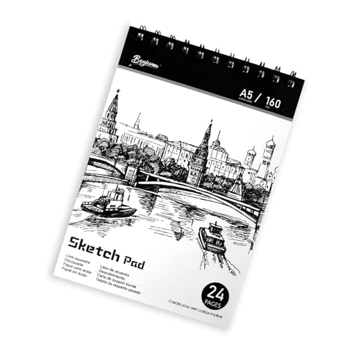 Mehrzweck-Skizzenbuch, 24 Seiten, 160 g/m², Papier, Künstler-Skizzenbuch, Zeichenblock zum Skizzieren, Kunst, Illustrationen, Kunst-Notizbuch von ERRORY