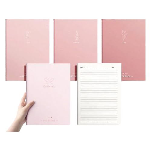 Notizbücher mit Softcover, 80 Seiten, breit liniert, 17,8 x 25,4 cm, College-Notizbuch, Fadenbindung, Notizblöcke für Büro, Schule, Büro, Notizbuch, 4 Stück von ERRORY