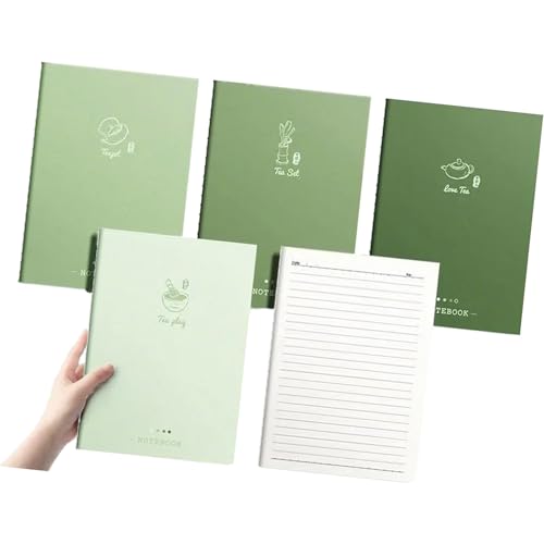 Notizbücher mit Softcover, 80 Seiten, breit liniert, 17,8 x 25,4 cm, College-Notizbuch, Fadenbindung, Notizblöcke für Büro, Schule, Büro, Notizbuch, 4 Stück von ERRORY