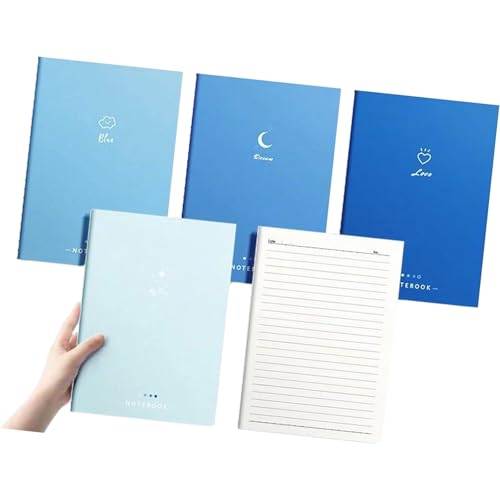 Notizbücher mit Softcover, 80 Seiten, breit liniert, 17,8 x 25,4 cm, College-Notizbuch, Fadenbindung, Notizblöcke für Büro, Schule, Büro, Notizbuch, 4 Stück von ERRORY