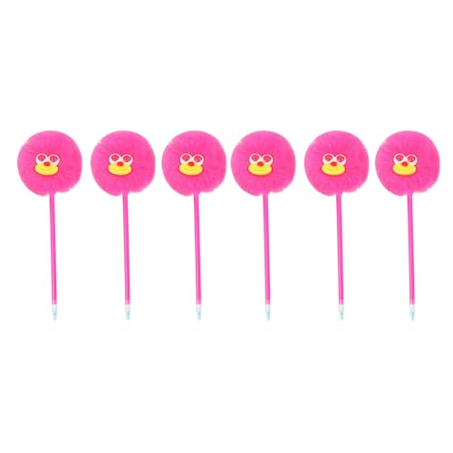 Pelz-Kugelschreiber, 1,0 mm, für Büro, Schule, Schreibbedarf, glatt, für Frauen, Studenten, 6 Stück/Packung, Cartoon-Schreibstift Pelz-Kugelschreiber, 1,0 mm, für Büro, Schule, Schreibbedarf, glatt, für Frauen, Studenten, 6 Stück/Packung, Cartoon-Schreibstift von ERRORY