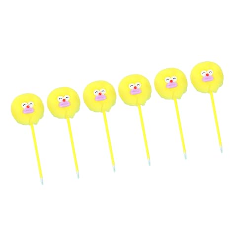 Pelz-Kugelschreiber, 1,0 mm, für Büro, Schule, Schreibbedarf, glatt, für Frauen, Studenten, 6 Stück/Packung, Cartoon-Schreibstift Pelz-Kugelschreiber, 1,0 mm, für Büro, Schule, Schreibbedarf, glatt, für Frauen, Studenten, 6 Stück/Packung, Cartoon-Schreibstift von ERRORY