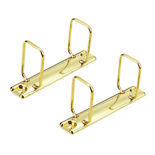 Professionelle Metall-Bindungsklammern, 2 Löcher, für Schule, Büro, Zubehör für Akten, Dokumente, Organisation, quadratische Metallringe, 2 Stück Professionelle Metall-Bindungsklammern, 2 Löcher, für Schule, Büro, Zubehör für Akten, Dokumente, Organisation, quadratische Metallringe, 2 Stück von ERRORY
