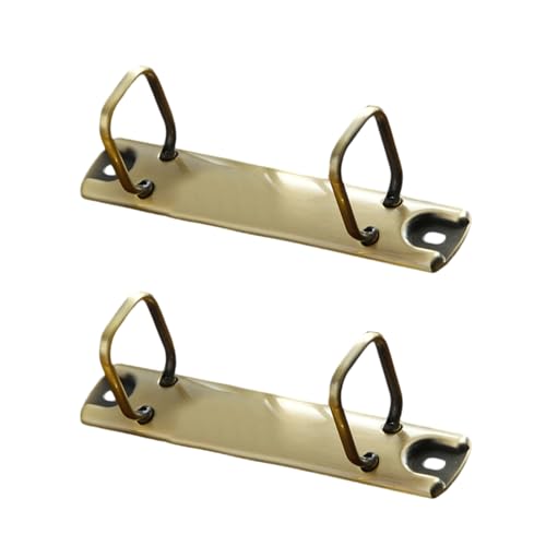 Professionelle Metall-Bindungsklammern, 2 Löcher, für Schule, Büro, Zubehör für Akten, Dokumente, Organisation, quadratische Metallringe, 2 Stück Professionelle Metall-Bindungsklammern, 2 Löcher, für Schule, Büro, Zubehör für Akten, Dokumente, Organisation, quadratische Metallringe, 2 Stück von ERRORY