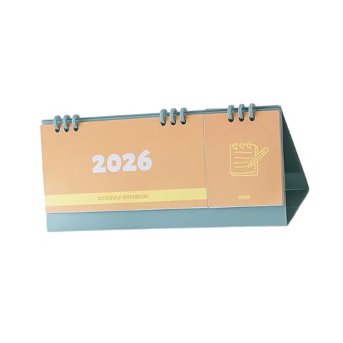 Tragbarer Monatskalender 2026, Schreibtischplaner mit Notizblock und Kammbindung, für die tägliche Büroplanung, Schreibtischkalender von ERRORY