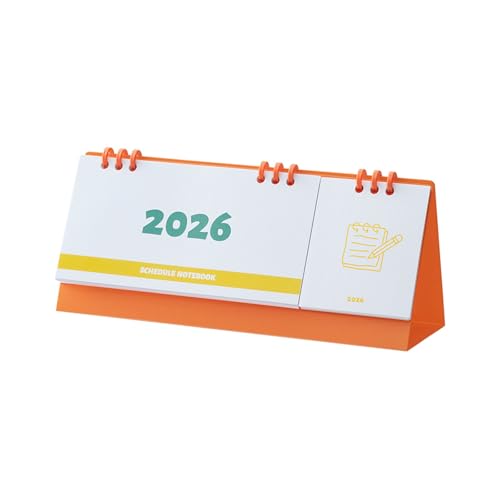 Tragbarer Monatskalender 2026, Schreibtischplaner mit Notizblock und Kammbindung, für die tägliche Büroplanung, Schreibtischkalender von ERRORY