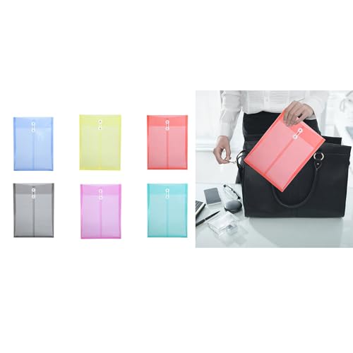 Transparente Umschläge in Rechtsgröße mit Kordelverschluss, große Kapazität, erweiterbare Aktenordner, Tasche, Dokumenten-Organizer, 10 Stück Transparente Umschläge in Rechtsgröße mit Kordelverschluss, große Kapazität, erweiterbare Aktenordner, Tasche, Dokumenten-Organizer, 10 Stück von ERRORY
