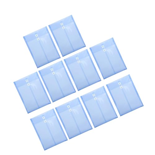 Transparente Umschläge in Rechtsgröße mit Kordelverschluss, große Kapazität, erweiterbare Aktenordner, Tasche, Dokumenten-Organizer, 10 Stück Transparente Umschläge in Rechtsgröße mit Kordelverschluss, große Kapazität, erweiterbare Aktenordner, Tasche, Dokumenten-Organizer, 10 Stück von ERRORY