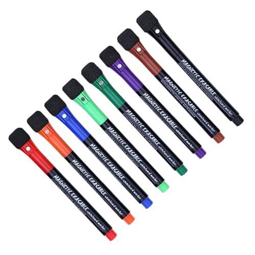Whiteboard-Marker, schnell trocknend, abwischbar, trocken abwischbar, Marker für Büro, Schule, Stift, Marker, trocken abwischbar, 8 Stück von ERRORY