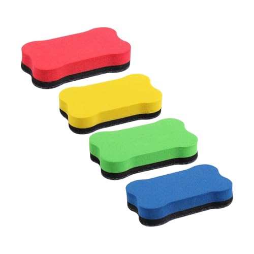 Whiteboard-Reiniger, Radiergummi, Knochenform, trocken für Pädagogen, Knochenform, Filztafel-Reiniger, Büro-Radiergummis, 4 Stück Whiteboard-Reiniger, Radiergummi, Knochenform, trocken für Pädagogen, Knochenform, Filztafel-Reiniger, Büro-Radiergummis, 4 Stück von ERRORY