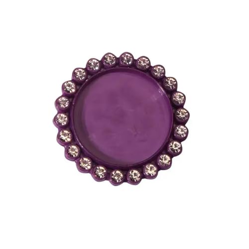 Strass-Knopf, Kunststoff-Flaschenverschluss, Tablett-Einstellung, Schlüsselabdeckung, Deckel für Cabochons, Kamee, Innengröße 25 mm, 1 Zoll und 20 mm, 10 Stück – 5654-lila-Innengröße 20 mm von ERRVA