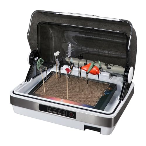 Airbrush-Spritzkabine, Modellspritzkabine mit großem Fassungsvermögen und Staubschutz, Airbrush-Lackierkabine, Sprühlacktrockner mit vier Gängen und Temperatureinstellung, for Spritzen von Modellen, K von ERSDM