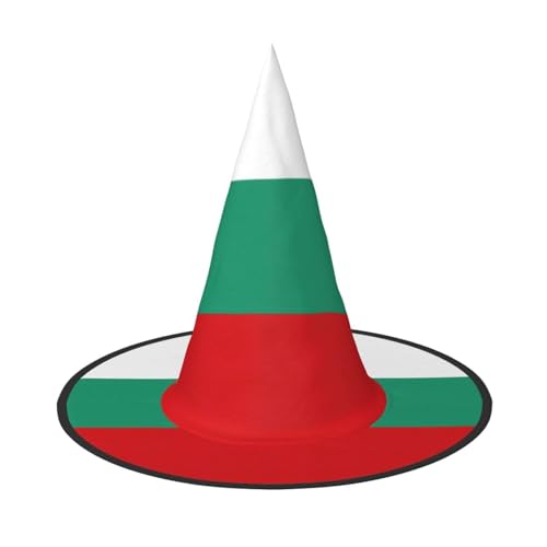 ERSDWRE Bulgarische Flagge Druck Hexenhut Zauberer Hut Cosplay Zubehör für Halloween Weihnachten Karneval Maskerade von ERSDWRE