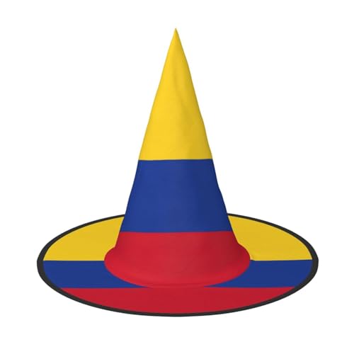 ERSDWRE Flagge von Kolumbien, Hexenhut, Zaubererhut, Cosplay, Zubehör für Halloween, Weihnachten, Karneval, Maskerade von ERSDWRE