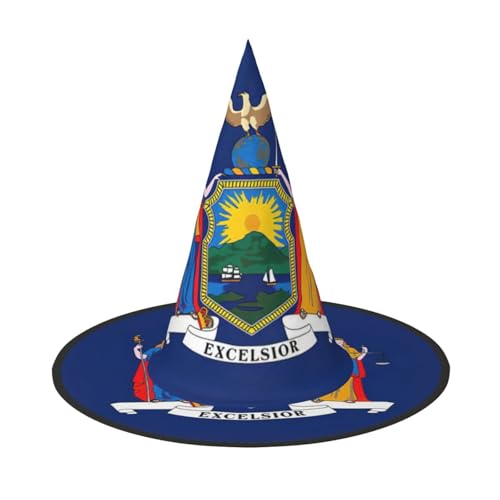 ERSDWRE Hexenhut Zaubererhut mit New Yorker Staatsflagge, Cosplay, Zubehör für Halloween, Weihnachten, Karneval, Maskerade ERSDWRE Hexenhut Zaubererhut mit New Yorker Staatsflagge, Cosplay, Zubehör für Halloween, Weihnachten, Karneval, Maskerade von ERSDWRE
