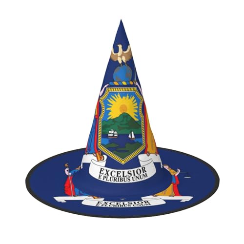 ERSDWRE Hexenhut mit New Yorker Flagge, Zaubererhut, Cosplay, Zubehör für Halloween, Weihnachten, Karneval, Maskerade von ERSDWRE