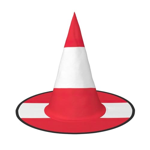 ERSDWRE Hexenhut mit Österreichischer Flagge, Zaubererhut, Cosplay, Zubehör für Halloween, Weihnachten, Karneval, Maskerade von ERSDWRE