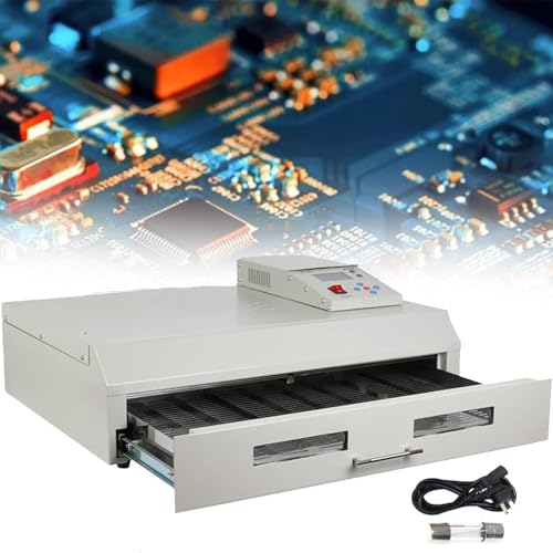 ERSINIAN Desktop-Reflow-Ofen-Lötstation-Schweißgerät T-962 T-962A T-962C T-962A+ Automatisches Reflow-Lötgerät, Infrarot-Heizgerät (962c) von ERSINIAN