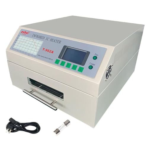 ERSINIAN Professionelle Reflow-Ofen-Infrarot-Heizlötmaschine mit Heißluftzirkulation, T-962 T-962A T-962C T-962A+ Automatische Reflow-Lötmaschine für PCB SMT(962a) von ERSINIAN