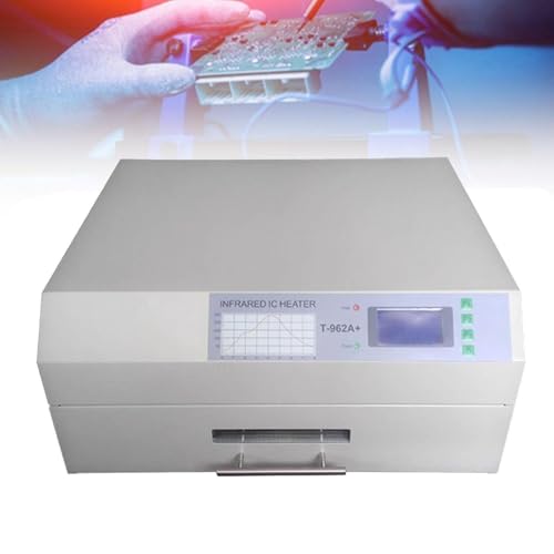 ERSINIAN Reflow-Ofen, automatische Reflow-Lötmaschine, Infrarot-Heizlötmaschine mit Heißluftzirkulation für PCB-SMT-Lötprüfung(962a+) von ERSINIAN