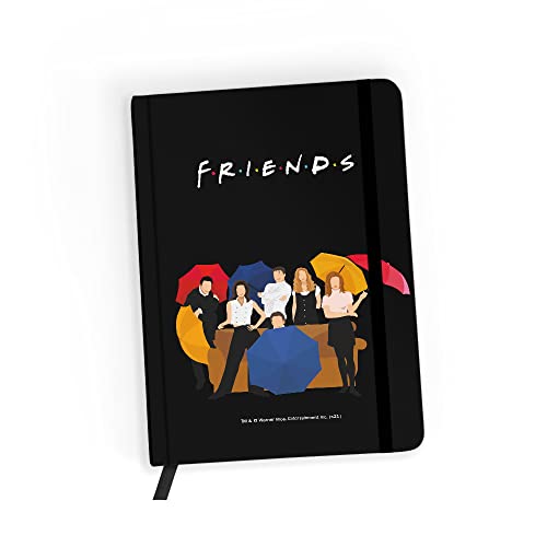 ERT GROUP Original und offiziell lizenziert von Friends Notizbuch, Muster Friends 001 black, mit liniertes Papier, A5 von ERT GROUP
