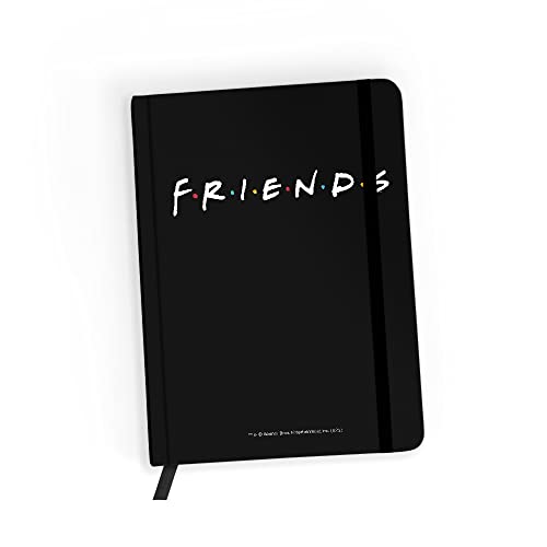 ERT GROUP Original und offiziell lizenziert von Friends Notizbuch, Muster Friends 002 black, mit liniertes Papier, A5 von ERT GROUP