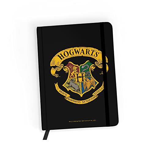 ERT GROUP Original und offiziell lizenziert von Harry Potter Notizbuch, Muster Harry Potter 038 black, mit kariertem Papier, A5 von ERT GROUP