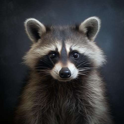 ERUZO 5D-Diamantkunst, Malen nach Zahlen, Tier-Waschbär, Diamant, rund, Vollbohrer, Kristall, Kreuzstich für Heimdekoration, 50 x 50 cm von ERUZO