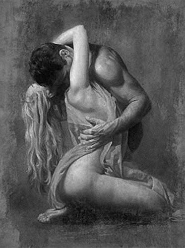 ERUZO DIY 5D Full Drill Sexy Lovers Couple Kissing Round Diamond Painting by Number Kits für Erwachsene Kristall Strass Kreuzstich Stickerei Mosaik 50x50cm ERUZO DIY 5D Full Drill Sexy Lovers Couple Kissing Round Diamond Painting by Number Kits für Erwachsene Kristall Strass Kreuzstich Stickerei Mosaik 50x50cm von ERUZO