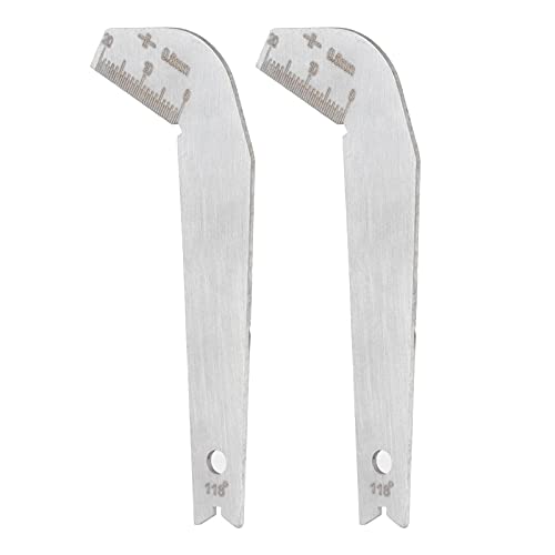 ERYUE 2pcs Drill Bit Winkelmesser, Metallblattmessungspitzentüter für eine Einfache Bohrbitinspektion, Genaue Bis zu 0,5 Mm, 0-20 Mm Reichweite, Konstruktion aus Edelstahl, Kompakt von ERYUE