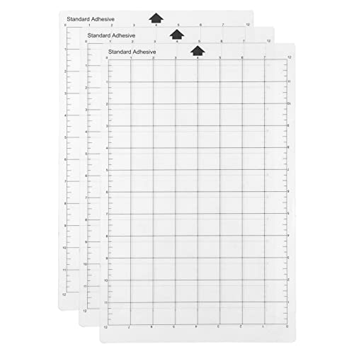 ERYUE Schneidematte, Ersatz-Schneidematte transparente Selbstklebende -Matte mit Messgitter 8 x 12 Zoll für Silhouette Cameo Explore Plotter-Maschine 3PCS von ERYUE