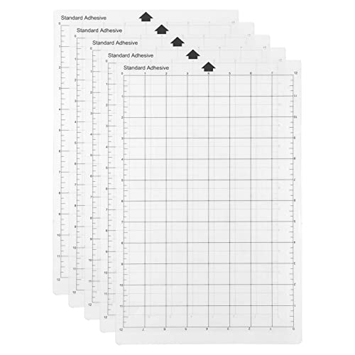 ERYUE Schneidematte, Ersatz-Schneidematte transparente Selbstklebende -Matte mit Messgitter 8 x 12 Zoll für Silhouette Cameo Explore Plottermaschine 5PCS von ERYUE