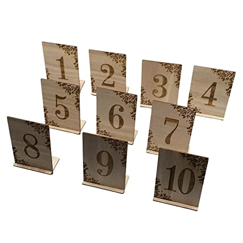 ERZU Tischnummern für Hochzeitsempfang, 1–10 Holz-Tischnummer mit Sockel, rustikale Zahlen, perfekt für Hochzeiten, Partys, Veranstaltungen oder Catering-Dekoration ERZU Tischnummern für Hochzeitsempfang, 1–10 Holz-Tischnummer mit Sockel, rustikale Zahlen, perfekt für Hochzeiten, Partys, Veranstaltungen oder Catering-Dekoration von ERZU