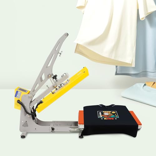 ERnonde- Wärmeübertragungsmaschine, Tragbarer Transferpresse Einstellbarer Druck Wärmepresse, 40x50cm Wärmepresse Presser Maschine, Halbautomatische und Elektromagnetische Adsorptionsdesign von ERnonde