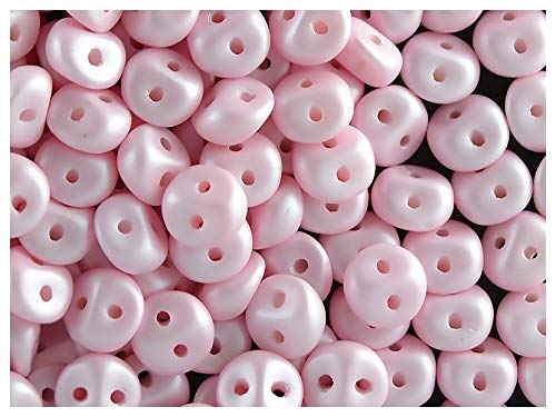 50stk ES-O Beads - Tschechisch Gepresste Glasperlen Runde 5mm, Alabaster Powder Pale Pink von ES-O Beads