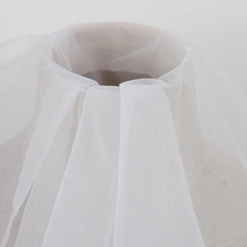 Power-Korsett-Netzstoff, nicht dehnbares Netznetz für transparente Korsettbasis, Couture-Kleid, Hochzeit, Ballkleid, vorgeschnitten, 4,5 m lang, 152,4 cm breit, Perlweiß, 4,5 m vorgeschnitten) von ESANDA