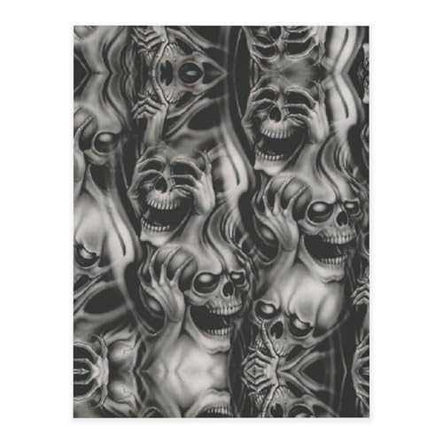 Cool Evil Skull Crystal Aufkleber, 3D Stereoskopischer Effekt, Muster fällt nicht ab, wenn es Wasser ausgesetzt wird von ESASAM