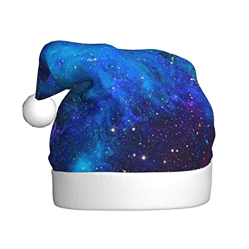 ESASAM Galaxy bedruckte Weihnachtsmütze für Erwachsene, hochwertiger Plüschstoff, voller lebendiger gedruckter Designs. von ESASAM
